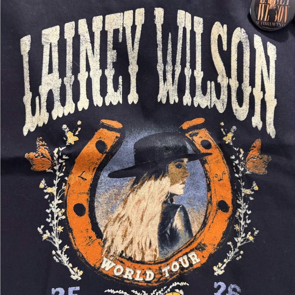 Lainey Wilson Black Tote Bag with Graphic Design - Picture 2 of 5